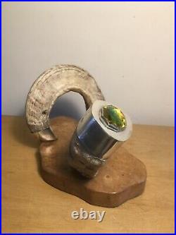 Mounted Sheep Horn With Solid Silver Mounts Birmingham 2000