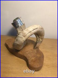 Mounted Sheep Horn With Solid Silver Mounts Birmingham 2000