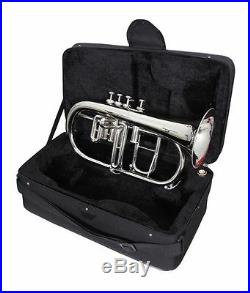 NASIR ALI FLUGEL HORN 4 VALVE Bb PITCH NICKEL SILVER WITH FREE HARD CASE AND MP