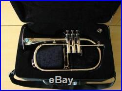 NEW BEST INDIAN SALE- Pocket New Silver Bb Flugel Horn With Free Hard Case