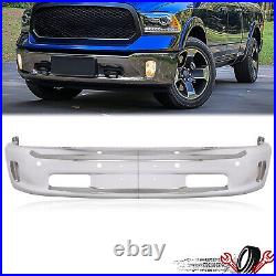 NEW Chrome Steel Front Bumper Face Bar for 2013-2018 RAM 1500 With Fog & Park Ast