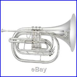 NEW Jupiter JHR1000MS Key of Bb Silver Plated Marching French Horn with Case