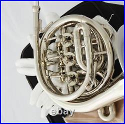 NEW Model Piccolo MiNi French Horn silver nickel Finish With Case