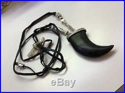 NWT Uno de 50 Leather/Silver-plated Horn Necklace May the energy be with you