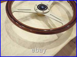 Nardi Classic Vite Wood Silver Spokes Steering 36 Pies Horn Button Ring With