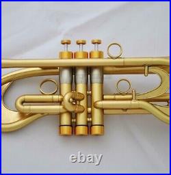 Nautical mart786 Bb Trumpet Customized Flumpet Horn Matt Finish With Case