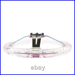 New 14in/350mm 6-hole Acrylic Steering Wheel with Silver Quick Release Adapter