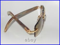 New Agapé Model Premium Ox Horn Buff Sunglasses With 55 mm Premium IOB Lenses