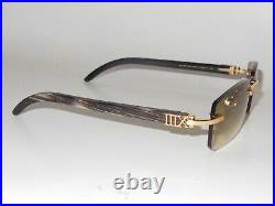 New Agapé Model Premium Ox Horn Buff Sunglasses With 55 mm Premium IOB Lenses