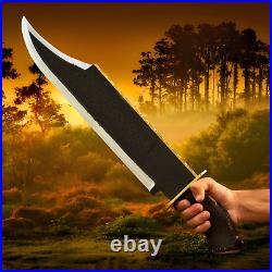 New Custom Handmade 1095 Steel Rambo Bowie Knife Antler Stag Horn Handle