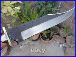 New Custom made Carbon Steel 25 Long Rambo Bowie Knife With Stag Horn Handle