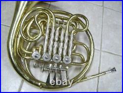 New Double French Horn, Gold Color, With Case And Mouthpiece