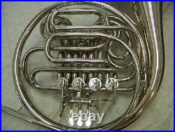 New Double French Horn Silver, With Hard Case And Mouthpiece