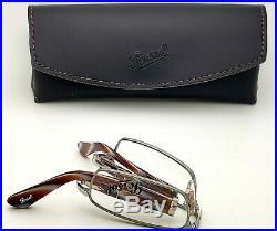 New Folding Reading Persol Eyeglasses 2401-V 1058 / 1034 Silver with Green or Horn