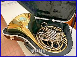 Nice Used Conn 8D-Y Double French Horn in Yellow Brass & Nickel Silverwith Case