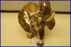 O. Gazzavul Vintage 1985 Silver plated Elephant with Horns 8