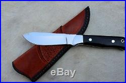 O-k Beautiful Handmade High Mirror Polish Hunting Knife With Buffalo Horn Handle