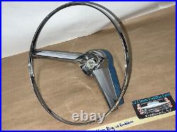 Oem 1957-1958 Cadillac Steering Wheel Horn Ring With Emblem & Spring Contact