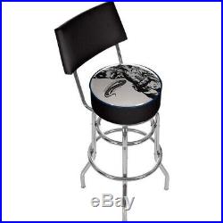 Officially Licensed Army Padded Bar Stool With Back The Horn 30 Base