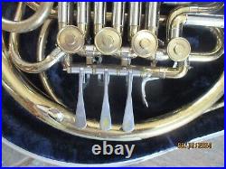 Olds brand double FRENCH HORN, WITH CASE AND MOUTHPIECE. Made in USA