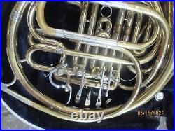 Olds brand double FRENCH HORN, WITH CASE AND MOUTHPIECE. Made in USA