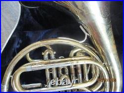 Olds brand double FRENCH HORN, WITH CASE AND MOUTHPIECE. Made in USA