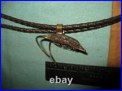 One of A Kind Devil's Claw Seed Pod Cast Silver Bolo Tie With Horns