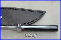 Ostra 440-c Steel High Mirror Polish Hunting Knife With Buffalo Horn Handle