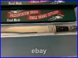 Parker Cut. Co. EK-9 Patriot Self Defender Bowie Knife with Buffalo Horn Handle