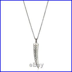 Pave Diamond Horn Pendant with Chain 925 Sterling Silver Jewelry for Occasion