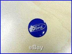 Personal Steering Wheel Horn Button Black with Blue Emblem & Silver Ford Logo