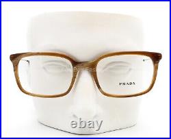 Prada Eyeglasses Glasses Brown Horn / Silver 53-19-145 withcase