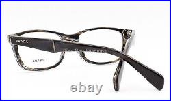 Prada VPR 14P EAR-1O1 Eyeglasses Glasses Blue / Brown Horn 53-17-145