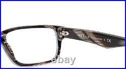 Prada VPR 16M EAR-1O1 Eyeglasses Glasses Blue Brown Horn 55-16-140 withcase