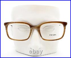 Prada VPR 16U FHX-1O1 Eyeglasses Glasses Brown Horn / Silver 53-19-145 withcase