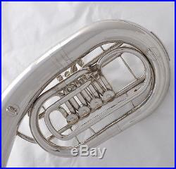 Professional 4 Rotary Piston Euphonium Silver Nickel Plated Bb Horn With Case