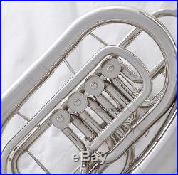 Professional 4 Rotary Piston Euphonium Silver Nickel Plated Bb Horn With Case