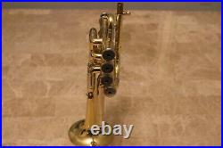 Professional Bb Piccolo Trumpet Brass 4 Valve with case