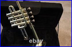 Professional Bb Piccolo Trumpet Brass 4 Valve with case