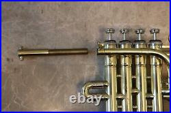 Professional Bb Piccolo Trumpet Brass 4 Valve with case