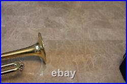 Professional Bb Piccolo Trumpet Brass 4 Valve with case