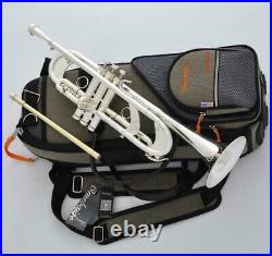 Professional Detachable Bell Trumpet Silver horn Monel Valve New With Case