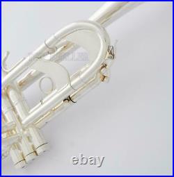 Professional Detachable Bell Trumpet Silver horn Monel Valve New With Case