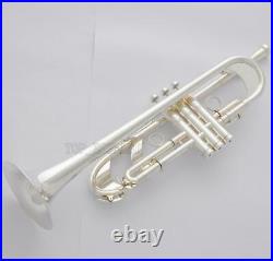 Professional Detachable Bell Trumpet Silver horn Monel Valve New With Case