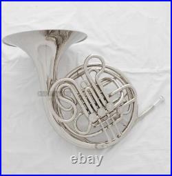 Professional Double French Horn Silver Nickel Plated F/Bb 4 Keys With Case