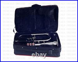 Professional FLUGEL HORN 3V BLACK+NICKEL Expert Choice with Hard Case MOUTHPIECE