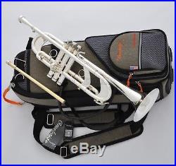 Professional Heavy Detachable Bell Trumpet Silver horn Monel Valve New With Case