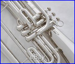 Professional JINBAO Brand Marching Baritone Silver Nickel Horn B-Flat With Case