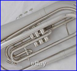 Professional JINBAO Brand Marching Baritone Silver Nickel Horn B-Flat With Case