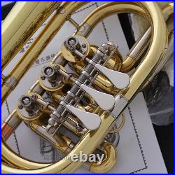 Professional JINBAO Gold Rotary Valve Bb Cornet Horn Cupronickel Pipe With case